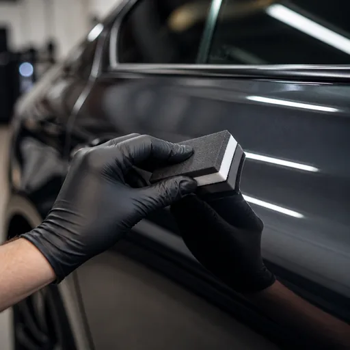 Occasion : rayures, polish & protection de carrosserie — illustration générée par IA