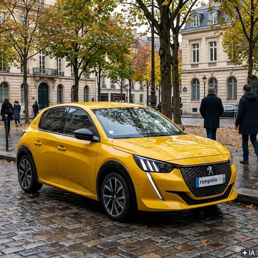 Image générée par intelligence artificielle Voiture d'occasion — illustration générée par IA